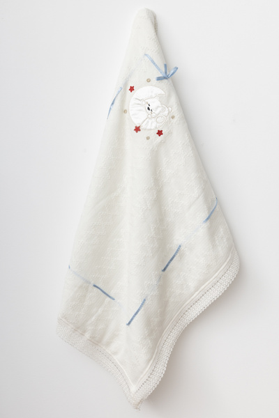 BUUFUU بطانية شتوية أطفال قطن منقوشة محبوكة ومطرزة من الداخل وويلسوفت من الدا...