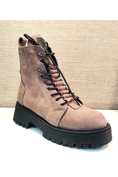 Mammamia D23kb-5045 Γυναικείες μπότες από γνήσιο δέρμα Mink Nubuck