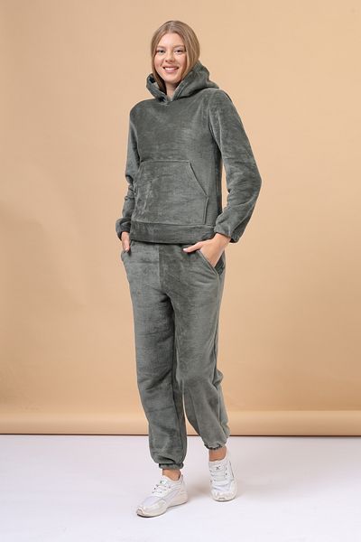 mervemoda Σετ γυναικεία φόρμα ανοιχτό χακί