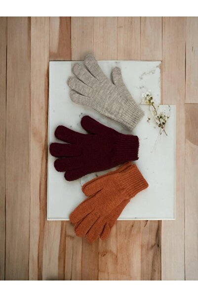 ARALMİNİAVM Evgar Home Women's Winter Thick Gloves Set Set of 3