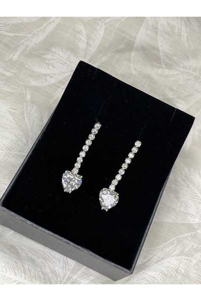 VELİT VOLA أقراط من الفولاذ على شكل قلب الممر المائي