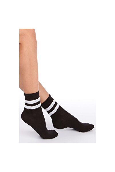 göksunim 4 Pairs (2 WHITE AND 2 BLACK) Men's Women's Socks College School Socket Long Socks Colorful Patterned Socks