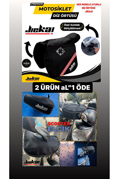 JİEKAİ (SET HALİNDE) SCOOTER UYUMLU DİZ ÖRTÜSÜ ELCİK TÜM MOTORLARA UYUMLU SU ...