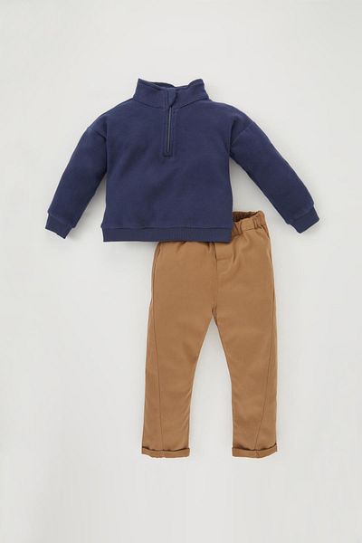 DeFacto Baby Boy Shirt Twill Trousers 2 Piece Set