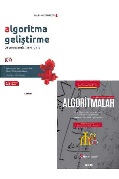 Seçkin Yayıncılık Algoritma Geliştirme - Algoritmalar - Vasif Nabiyev - Fahri Vatansever 2 KİTAP SET