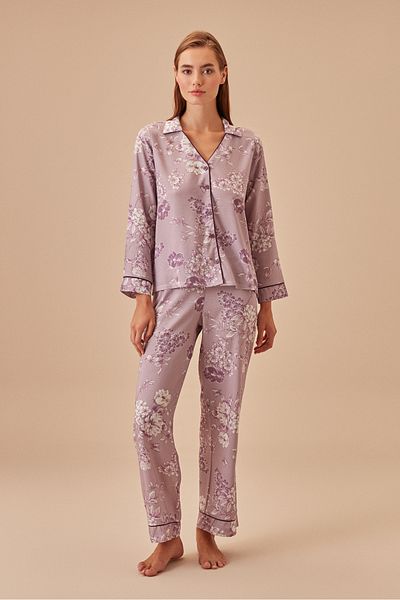 SUWEN Set de pijamale masculine Poppy
