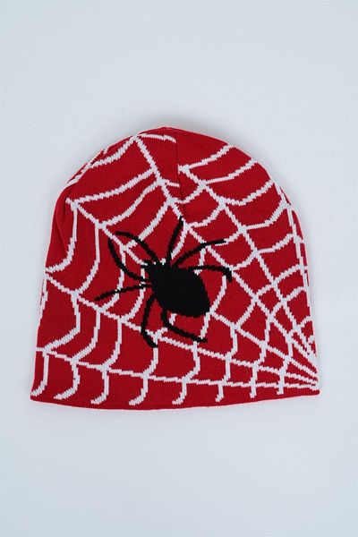 Toum Spider Web Spider Red Beanie