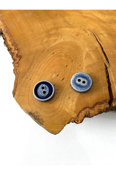 canan dizayn 12.5 MM DARK BLUE-WHITE POLYESTER BUTTON (25 PIECES)