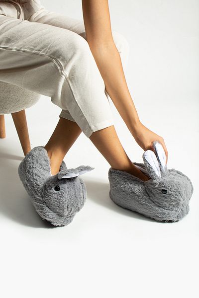 Neva'nın Butiği RABBIT FIGURED WOMEN'S HOME PANDOUCH SOUND-PROOF BASE