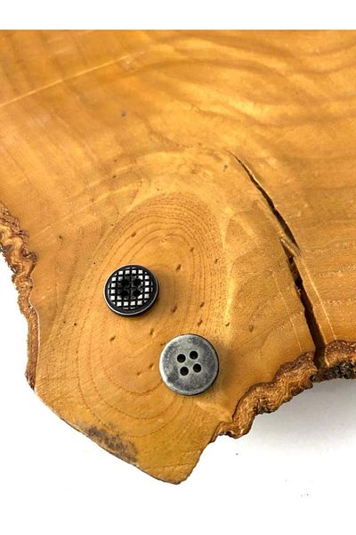 canan dizayn 11.5 MM BLACK -WHITE CHAMBOARD BUTTON(25 PIECES)