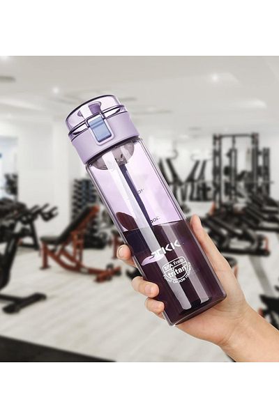 Vagonlife TKK 550ml Tritan Water Bottle with Strawless Comfortable Drinking Lockable Lid and Carrying Handle