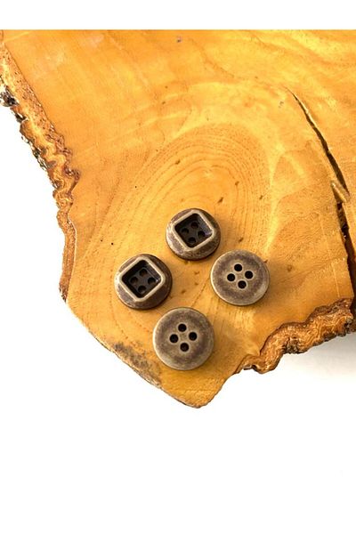 canan dizayn 11.5 MM BROWN SQUARE BUTTON (25 PIECES)