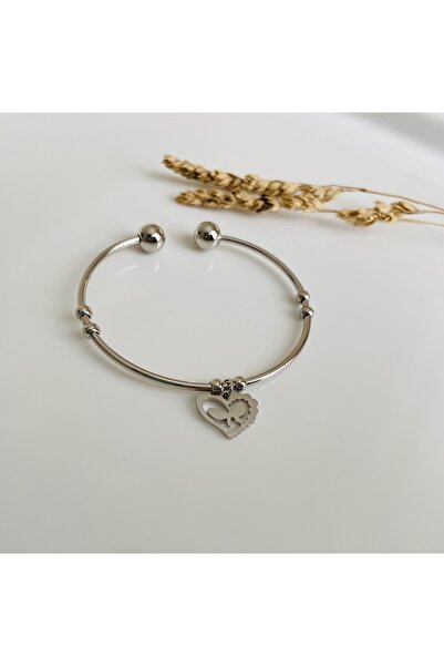 Fynbos سوار قابل للتعديل من الفولاذ المقاوم للصدأ باللون الفضي