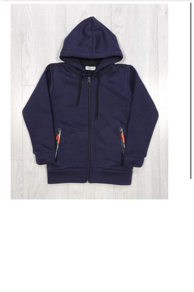 Macawi Hooded 3 Thread Zippered Ribbed Cardigan