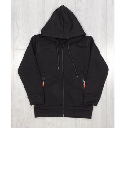 Macawi Hooded 3 Thread Zippered Ribbed Cardigan