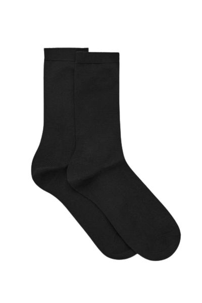 Fs Fresh Socks Мъжки черни безшевни дълги чорапи от класически памук