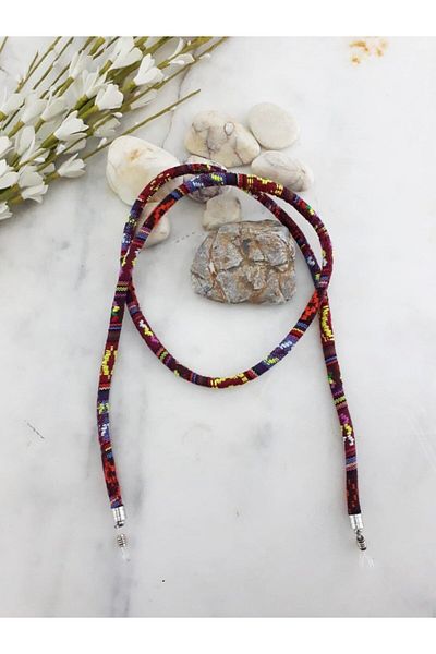 Bijustore سلسلة نظارات محبوكة ملونة للنساء من ريترو
