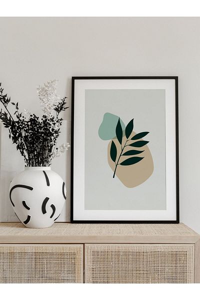 Postifull Botanical Illustration and Aesthetic Wall Painting, Frameless Poster, Living Room, Kitchen and Office Wall Decoration