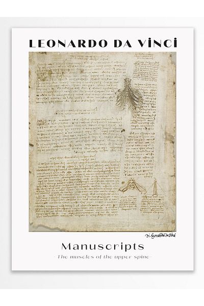Postifull Αφίσα τοίχου Leonardo Da Vinci - Σειρά Art - Χοντρό χαρτί - Χωρίς πλαίσιο
