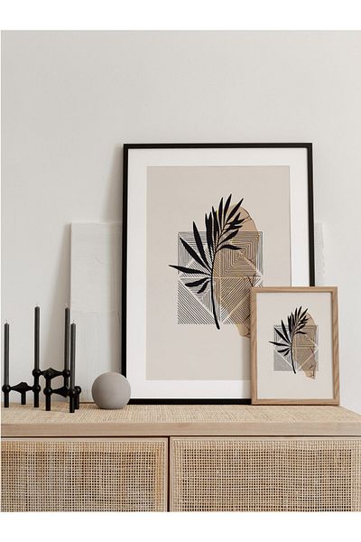 Postifull Botanical Illustration and Aesthetic Wall Painting, Frameless Poster, Living Room, Kitchen and Office Wall Decoration