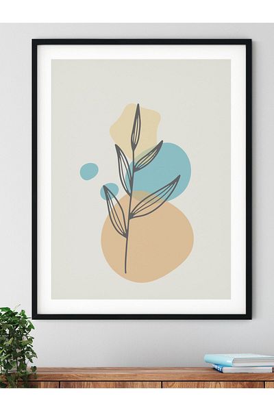 Postifull Pictură murală botanică și estetică, poster fără încadrare, decor de perete pentru living, bucătărie și birou