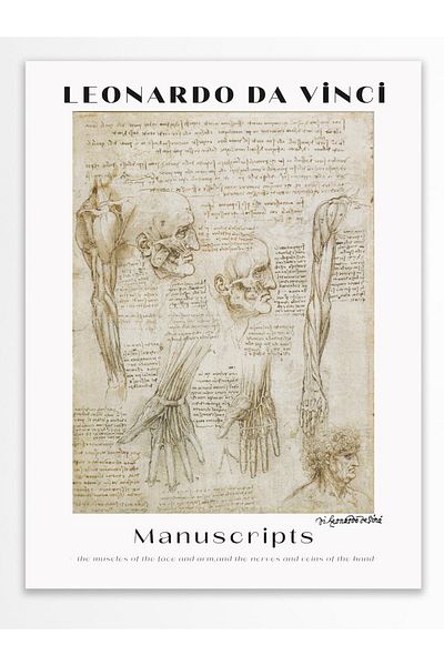 Postifull Αφίσα τοίχου Leonardo Da Vinci - Σειρά Art - Χοντρό χαρτί - Χωρίς πλαίσιο