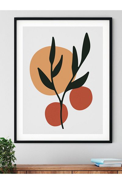 Postifull Botanical and Aesthetic Wall Painting, Frameless Poster, Living Room, Kitchen and Office Wall Decoration