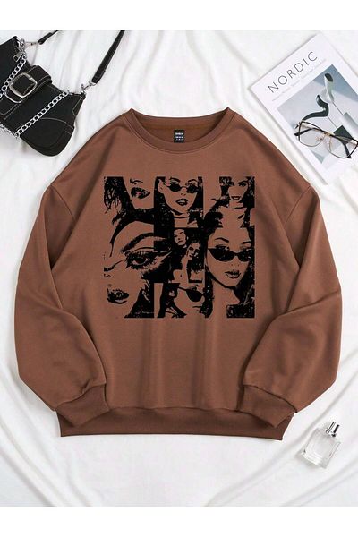 BENROMA Φούτερ unisex με ΠΡΟΣΩΠΟ