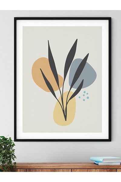 Postifull Pictură murală botanică și estetică, poster fără încadrare, decor de perete pentru living, bucătărie și birou