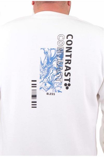 Starbattal Ανδρικό μεγάλο μέγεθος Crew Neck Sweat Bless 23205 ECRU