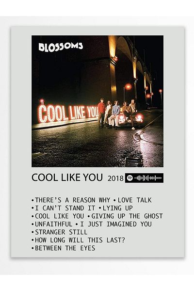Postifull Αφίσα άλμπουμ Polaroid συμβατή με Spotify - Διακόσμηση τοίχου - Χαρτί με παχιά επίστρωση - Χωρίς πλαίσιο