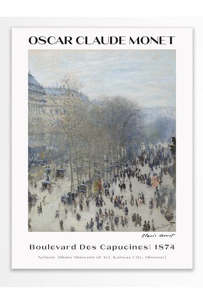 Postifull Αφίσα τοίχου Monet - Διακόσμηση τοίχου - Αφίσες σειράς τέχνης - Χαρτί με χοντρή επίστρωση - Χωρίς πλαίσιο