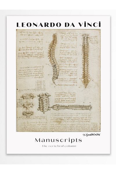 Postifull Αφίσα τοίχου Leonardo Da Vinci - Σειρά Art - Χοντρό χαρτί - Χωρίς πλαίσιο