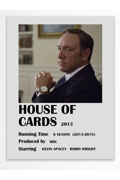 Postifull House Of Cards - Αφίσα χωρίς πλαίσιο - Διακόσμηση τοίχων - Αφίσες τηλεοπτικής σειράς και ταινιών - Χαρτί με χοντρή επίστρωση