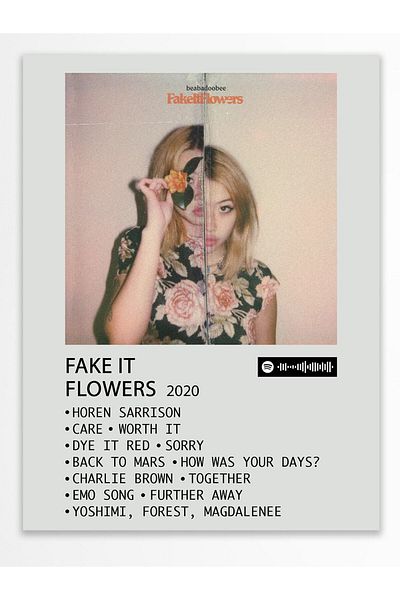 Postifull Αφίσα άλμπουμ Polaroid συμβατή με Spotify - Διακόσμηση τοίχου - Χαρτί με παχιά επίστρωση - Χωρίς πλαίσιο