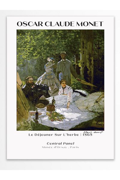 Postifull Αφίσα τοίχου Monet - Διακόσμηση τοίχου - Αφίσες σειράς τέχνης - Χαρτί με χοντρή επίστρωση - Χωρίς πλαίσιο
