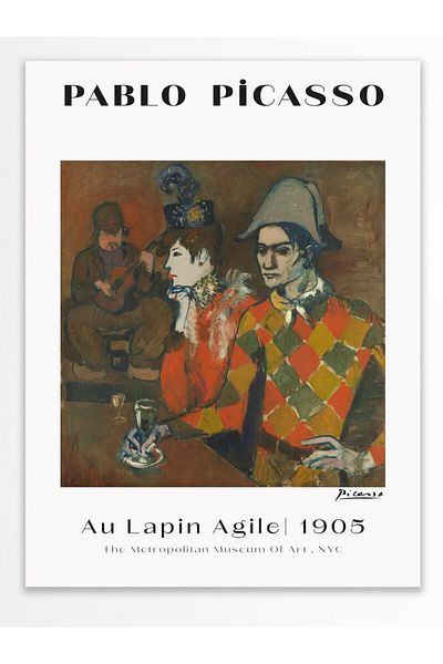 Postifull Poster de perete Pablo Picasso - Decor estetic de perete - Postere din seria de artă - Hârtie groasă