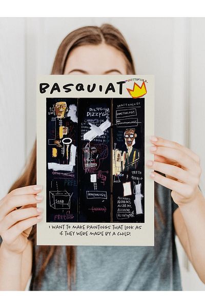 Postifull Αφίσα Jean-michel Basquiat Modern Art Duar - Χοντρό χαρτί και χωρίς πλαίσιο
