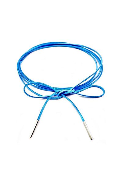 Bijustore Blue Color Women's Suede Lace-up Choker Necklace