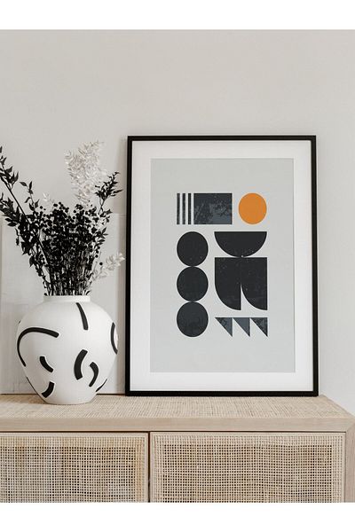 Postifull Pictură murală modernă Bauhaus și estetică, poster fără încadrare, decor de perete pentru hol, bucătărie și birou