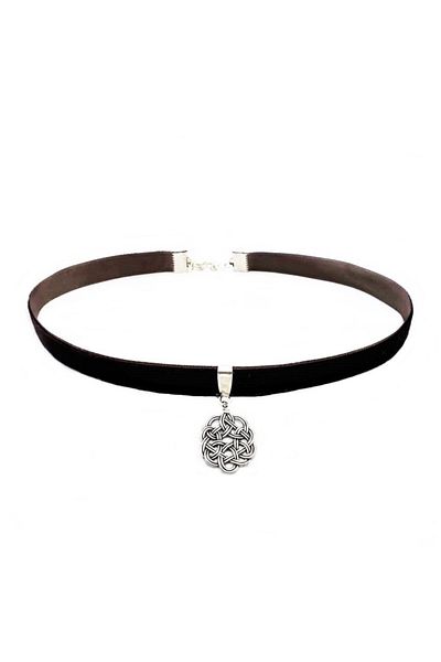 Bijustore Brown Velvet Women's Love Knot Choker Necklace