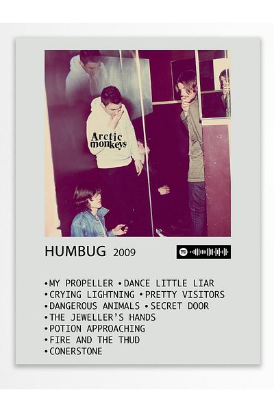 Postifull Αφίσα άλμπουμ Polaroid συμβατή με Spotify - Διακόσμηση τοίχου - Χαρτί με παχιά επίστρωση - Χωρίς πλαίσιο