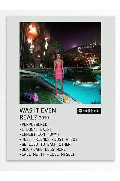 Postifull Αφίσα άλμπουμ Polaroid συμβατή με Spotify - Διακόσμηση τοίχου - Χαρτί με παχιά επίστρωση - Χωρίς πλαίσιο