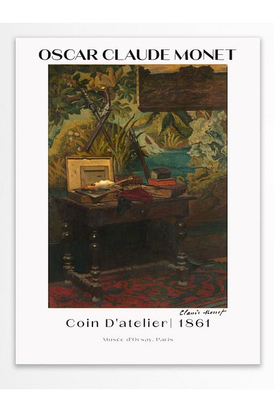 Postifull Αφίσα τοίχου Monet - Διακόσμηση τοίχου - Αφίσες σειράς τέχνης - Χαρτί με χοντρή επίστρωση - Χωρίς πλαίσιο