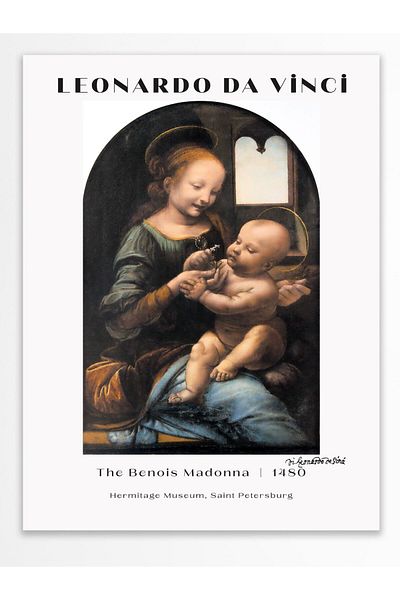 Postifull Αφίσα τοίχου Leonardo Da Vinci - Σειρά Art - Χοντρό χαρτί - Χωρίς πλαίσιο