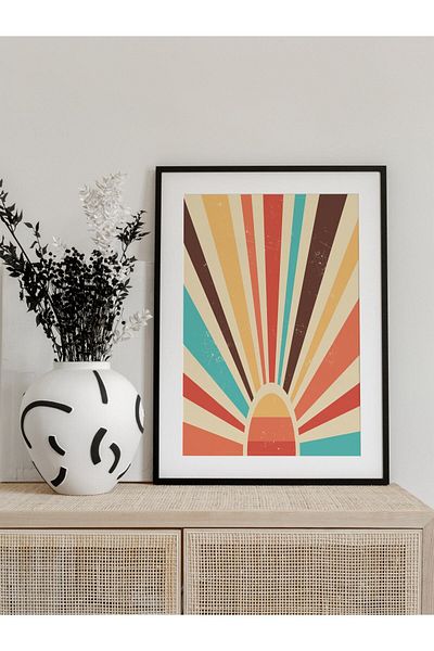 Postifull Boho Rainbow and Aesthetic Wall Painting, Frameless Poster, Living Room, Kitchen and Office Wall Decor