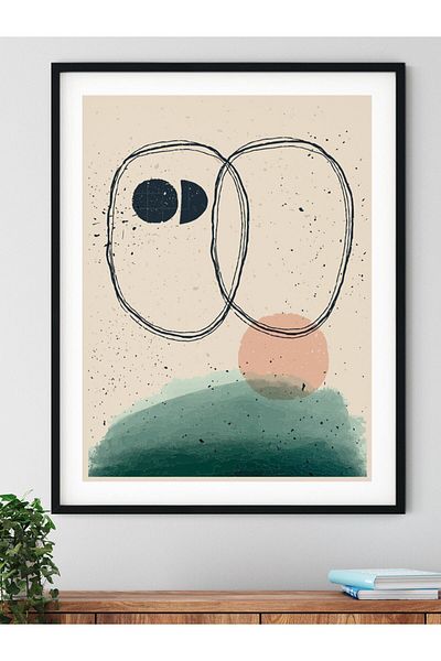 Postifull Botanical Drawing And Aesthetic Poster, Boho Wall Decor, Frameless 21cm X 30cm, Medium Wall Painting