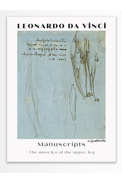 Postifull Αφίσα τοίχου Leonardo Da Vinci - Σειρά Art - Χοντρό χαρτί - Χωρίς πλαίσιο