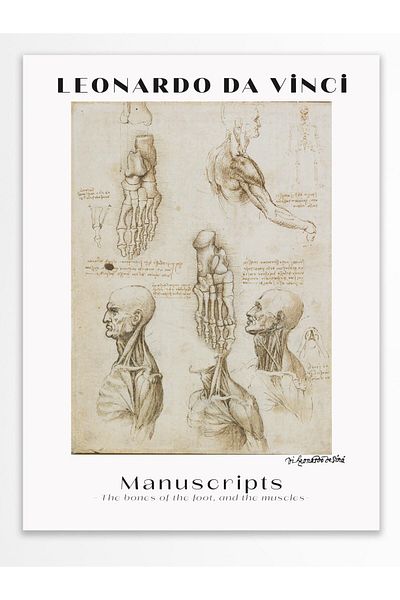 Postifull Αφίσα τοίχου Leonardo Da Vinci - Σειρά Art - Χοντρό χαρτί - Χωρίς πλαίσιο