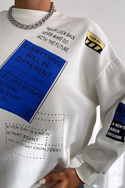 FEMELLE Γυναικείο μπλουζάκι από βαμβακερό ράστερ με 3 κλωστές σε λευκό χαμηλό ώμο